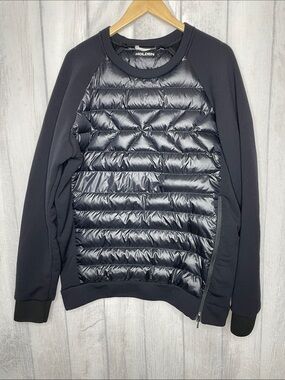 Holden Hybrid Black Quilted Front Crewneck pullover